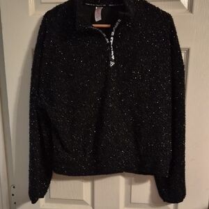Justice Black Sparkle Bomber Jacket